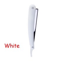 면도 클래식 접이식 나이프 스테인레스 스틸 수동 이발용 블레이드 스트레이트 엣지 면도기, [02] white
