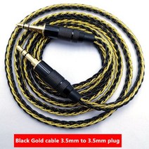 비디오 영상 케이블 RCA 연장선 변환 방송 전선 잭 3.5 오디오 3.5mm 스피커 라인 Aux 전화 자동차 헤드폰 앰프 DAP DA, Black Gold 3.5 to3.5_2m