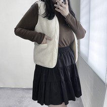양면 양털뽀글이 리버서블 빅사이즈 노카라 경량조끼 베스트