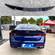NEW KIA K5 OPTIMA (DL3) 스포일러 2020 2021 고 소재 리어 윙 V 스타일 스포일러 액세서리 바디 키트, black, 기아