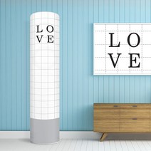 에어컨커버 스탠드형 원형 타원 38x185 엘지휘센 카바 에어컨덮개 _ 733649EA, 자작나무