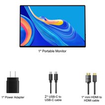 휴대용모니터 포터블 보조 16 인치 2.5k 144hz 휴대용 모니터 25601600, 케이스 스탠드 없음, 나는 플러그