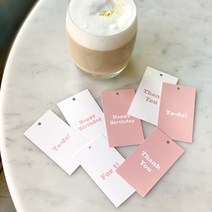 스마일원모어 특별한 날 핑크핑크 택 10개 베이비 핑크 땡큐 해피벌스데이 러브 포유 타다 원형택, 03. 포유