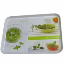 쟁반 카페 트레이 멜라민 쟁반 플레이트 받침대 37CM, 단품