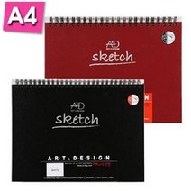 S1010-검정 양장스케치북 A4 105g 튜닝 80장 -42241 스케치북 _ 23030321EA, 본상품선택