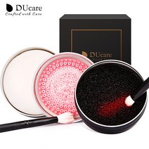 브러쉬 메이크업 세트 쉐딩DUcare-메이크업 브러쉬 클리너 스폰지 파우더 리무버 2 개 비누 청소 실리콘, [01] QJH02, 한개옵션1