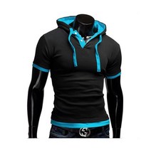 남자 반팔 티셔츠 남성 머슬릿 반팔티 여름 슬림 피트니스 후드 Camisa Masculina 스포츠웨어 옴므 5XL