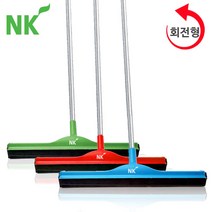[식공구] 엔케이 회전 이중 스펀지 바닥 밀대 (50cm 봉포함) / 스퀴지 아파트 유리 물기 제거 청소 업소용 HACCP, 빨강/150cm