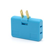 스마트 플러그 스마트콘센트 스위치 멀티탭 1 pc 화이트 블랙 여행 범용 충전기 플러그 미국 일본 캐나다 소켓 one in three 변환기 ac 전원 어댑터, 우리 플러그, 하늘색