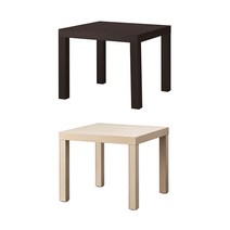 이케아 라크 보조테이블/화이트55x55cm, 블랙브라운