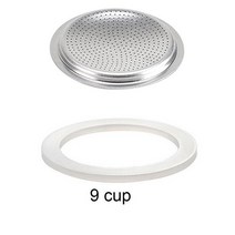 커피메이커 수리 소모품 교체 커피 고무 링 가스 켓 세트 유연한 와셔 반지 컵에 대 Replacenent Moka Pot, 05 9 cup sieve