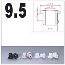 가스켓10pcs 4.5mm-14mm 실리콘 고무 스냅 온 그로멧 홀 플러그 엔드 캡 마개 와이어 케이블 보호 부시 씰, 11 9.5mm_02 White