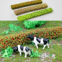 미니어처 디오라마 꽃담장 꽃길 화단 10cm 3색 택1 (2개 세트) 건축 모형 재료 꾸미기 데코 미니어쳐 테라리움 디오라마, 레드