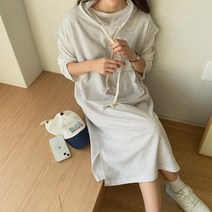 4종 컬러드 소매리스 후디 원피스 짚업 10대 소개팅