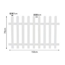 방부목 기둥 데크 목재 부식 방지 나무 울타리 정원 울타리 게이트 안뜰 마당 울타리, 플랫 헤드 펜스 길이 150x 높이 70 흰색