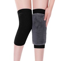 무릎 아대 니슬리브 Winter Plush Knee Pad Faux Rabbit Hair Comfort Thermal Warmer Leg Sleeves For Run, 02 black_04 XL