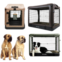 대형견켄넬 케이지 강아지기내용캐리어 고양이 비행기 이동가방 스틸 크레이트, 오션블루-플러스 트래블러 롤러백