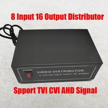 8 in 16 out tvi cvi ahd cvbs 신호 비디오 분배기 증폭기 cctv 보안 용 16ch 분배기에 8ch, HD 버전