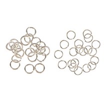 GHSHOP 40pcs 대량 S925 점프 반지 금속 DIY 쥬얼리 연결 반지 2 크기 만들기, 4,5mm, 실버, 실버