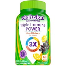 [캐로플] Vitafusion 트리플 이뮨 파워 구미 비타민 60ct, [02] 60개(1팩), [02] 내추럴 베리 시트러스