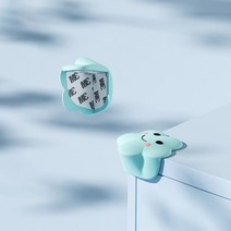 구름 캐릭터 테이블 모서리 보호캡 4p, 블루, 1세트
