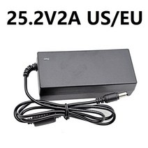 6S5P 24V 25.2V 34Ah 충전식 리튬 배터리 충전기 지능형 25ABMS 전기 자전거 GPS 네비게이션 장난감 자동차, [07] 25.2V2A charger, 25.2V2A charger