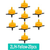 스프링클러 20-100pcs 2L/4L/8L 자동 마이크로 드립 관개 시스템 압력 보정 조절기 급수 드리퍼 농업 정원 도구 20-피스, 20PCS-2L
