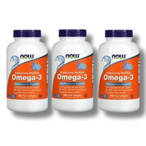 Now Foods Now 보충제 오메가-3 180 epa120 dha 분자 증류 심혈관 지원 200-생선 젤라틴 소프트젤, 02팩200개