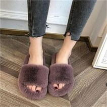 셀러허브 패션 ONM 여자 겨울용 털신발 이쁜 슬리퍼 소음방지 실내화