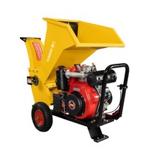 잔가지 파쇄기 과수원 나무가지 볏짚절단기 사료, 가솔린 옐로우, 1개