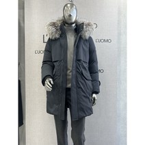 워모X마크브릭 남자 겨울 폭스퍼 구스다운 파카점퍼 코트 IWUJ51