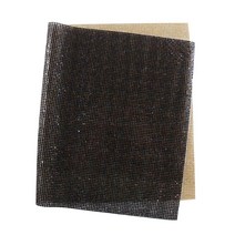 GHSHOP 자기 접착 크리스탈 라인 석 리본 반짝이 보석 페르시 자동차 전화 장식 웨딩 케이크 생일 파티 스파클링, 24x20cm, 유리, 검은색