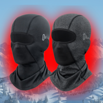 실버스 바이크 바라클라바 스키 오토바이 자전거 방한 넥워머, 블랙