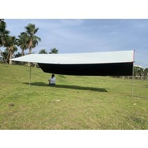 깔쌈 대형 블랙코팅 타프 자외선 차단 스크린 캐노피, 1set, 화이트 5x7m 스킨(폴대없음)
