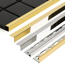 타일마감재 금속 스텐 PVC 몰딩 모음 (길이1.1M), [12] 스텐골드12x4mm(1개)