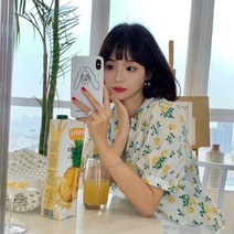 코코블랑 페어리 플라워나염블라우스