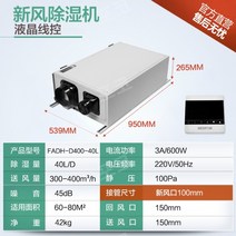 대용량 전열교환기 자동 환기 공기 순환기 환풍기 천장형 청정기 미세먼지차단, FADH-D400-40L