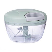 스파이럴 반죽기 500/900ML 핸드 쵸퍼 수동 로프 프로세서 슬라이서 슈레더 샐러드 메이커 마늘 양파 커터, 한개옵션1, 03 green-3blades