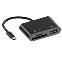 5 in 1 다기능 USB Type-C/Micro USB/TF/SD 메모리 카드 리더 OTG 허브, C 형 블랙 타입