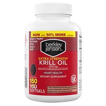버클리 젠슨 건강 보조 식품 크릴 오일 500 mg 150 count, 크릴 유, 500mg
