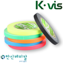 KVIS 게퍼 개퍼 테이프 GAFFER TAPE 다양한색상 12 25 50mm X 25M, 12mm X 25M, 검정색, 1개, 1개