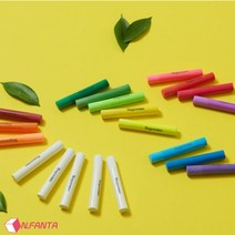 고급 하고로모 분필 W10 풀터치 탄산 형광 분필 16색 혼합 20본 하고로모 분필 칠판용, 단품, 단품