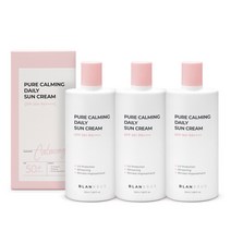 블랑루스 퓨어 카밍 데일리 SPF50+ 선크림 - 무기자차 저자극 선크림 톤업 주름개선, 3개, 50ml
