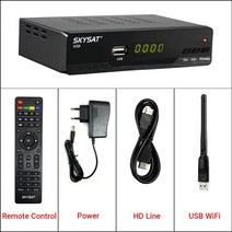 위성 TV 수신기 hd 디지털 dvb s2 skysat v20 1080p h.265 hevc cs lan rj45 3g 동글 usb wifi, v20 hd 와이파이, 영국 플러그