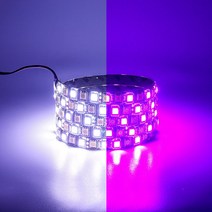 삼항LED 2컬러 플렉시블 LED바 - (6cm당 가격), 12V용-흰띠/화이트-핑크LED(6cm당), 1개
