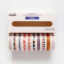 접착앨범 성장책 사진첩 DIY 마스킹 접착제 있음 장식소품재료 스윗 가능 러브 시리즈 박스 테이프 1906542005, 화풍기 10 롤 한통