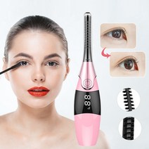 keka 속눈썹 고데기 드라이기 뷰러 온도조절 디스플레이 휴대용 usb충전식, 핑크, keka-4031