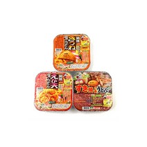 모둠 이츠키식품 생타입 냄비야키 시리즈 3종①키츠네우동 ②에비텐우동 ③스키야키풍우동 각 1개 총 3개 먹고 비교 체험 세트품 대량구매