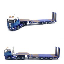 트레일게이터 자전거트레일러 scania 1:76 트럭 컨테이너 모델 합금 시뮬레이션, 푸른