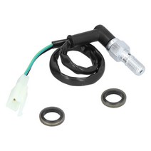 바이크 오토바이 브레이크 패드 후면 유압 스위치 케이블 M10x1.25 싱글 할로우 범용 스레드, 한개옵션0